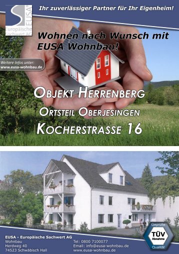 OBJEKT HERRENBERG KOCHERSTRASSE 16 - Die EUSA ...