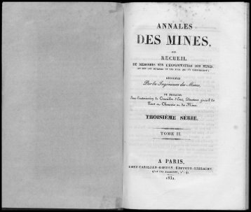 ES MINES, - Journal des mines et Annales des mines 1794-1881.