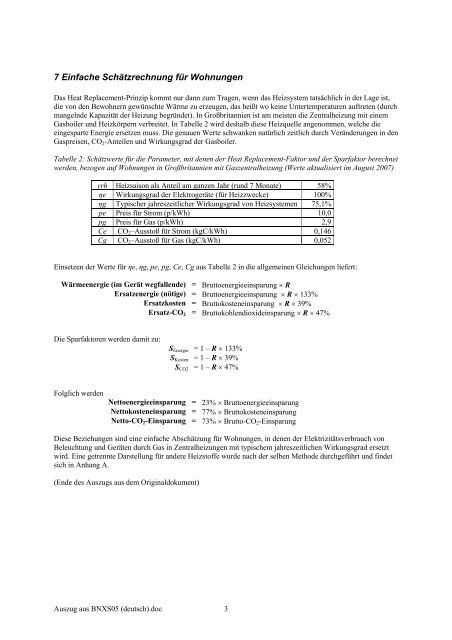 BNXS05: The Heat Replacement Effect (Der ... - engon.de