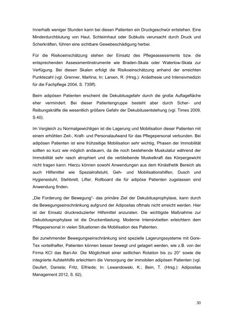 ABSCHLUSSARBEIT Der adipöse Intensivpatient - Kabeg