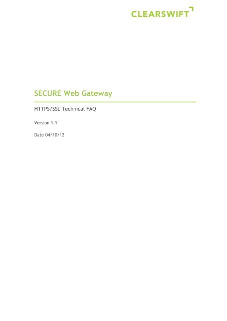 SECURE Web Gateway - Clearswift