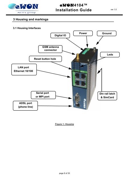 eWON4104™ Installation Guide - eWON Support