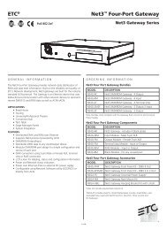 Net3™ Four-Port Gateway ETC®