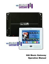 HAI Music Gateway Manual - Home Automation, Inc