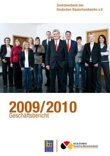 2009/2010 - Zentralverband des Deutschen Bäckerhandwerks e.V.
