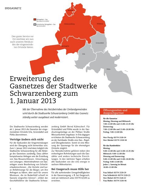 Vergangenheit und Moderne - Stadtwerke Schwarzenberg GmbH