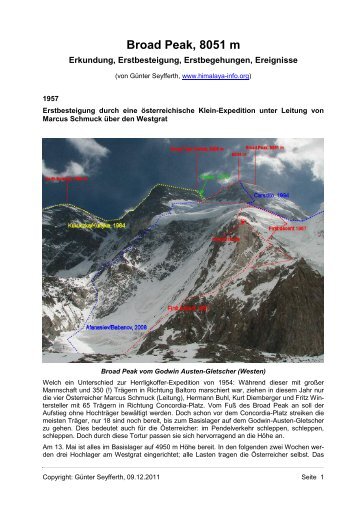 Broad Peak, 8051 m - Die Berge des Himalaya