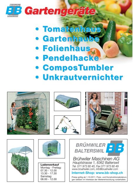 Tomatenhaus Rollo - Brühwiler Maschinen AG