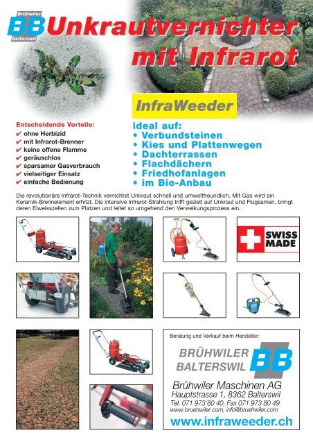 Unkrautvernichter mit Infrarot - Brühwiler Maschinen AG