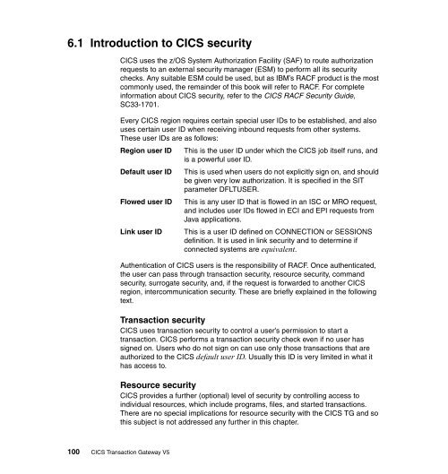 CICS Transaction Gateway V5 The WebSphere ... - IBM Redbooks