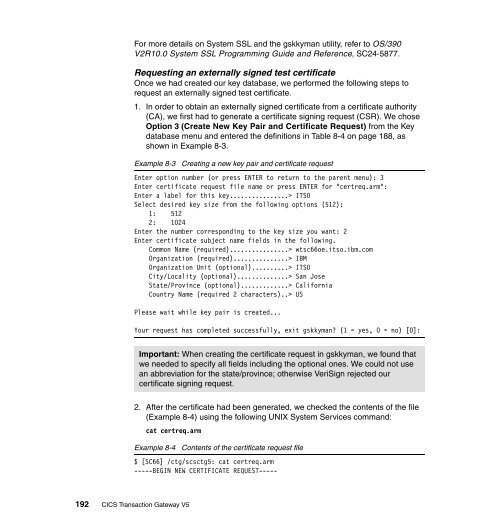 CICS Transaction Gateway V5 The WebSphere ... - IBM Redbooks