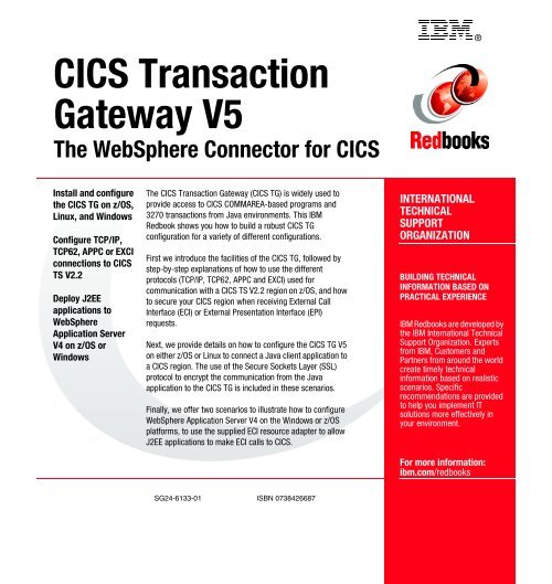 CICS Transaction Gateway V5 The WebSphere ... - IBM Redbooks