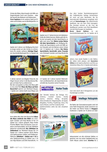 DAS SPIELE JOURNAL - Österreichisches Spiele Museum