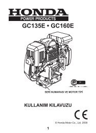 gc 35e • gc 60e kullanım kılavuzu - Honda-engines-eu.com
