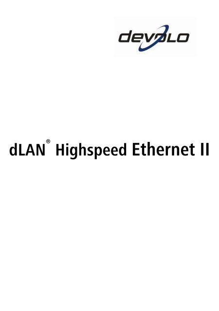 dLAN HS Ethernet II.book - Devolo