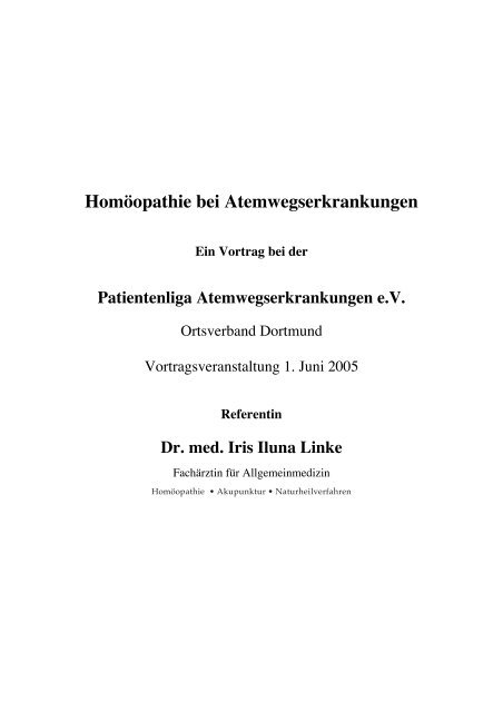 Homöopathie bei Atemwegserkrankungen - dr-iris-linke.de