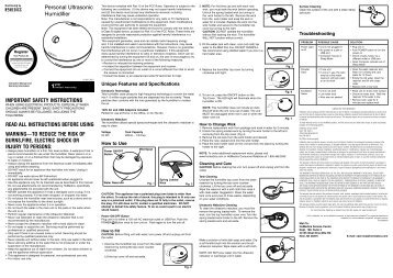 lea todas las instrucciones antes de usar advertencia - HoMedics, Inc.