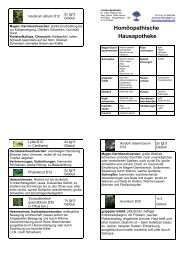 Homöopathische Hausapotheke - Linden-Apotheke