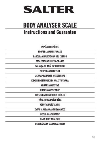 body analyser scale instructions and guarantee - HoMedics