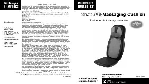 Shiatsu Massaging Cushion - HoMedics, Inc.