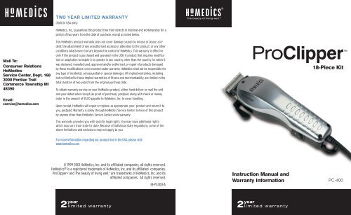 homedics proclipper