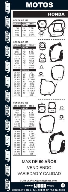 armado catalogo de motos en un solo archivo - Ijasa