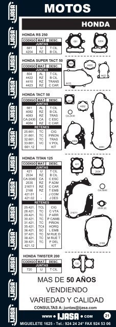 armado catalogo de motos en un solo archivo - Ijasa