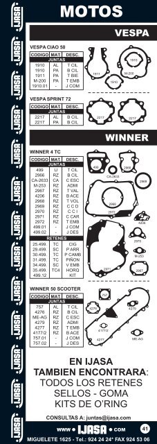 armado catalogo de motos en un solo archivo - Ijasa