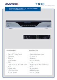 Eigenschaften: Twin-HDTV-Kabel-Tuner • 3 USB ... - max technologies