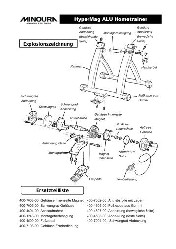 Explosionszeichnung HyperMag ALU Hometrainer ... - Grofa