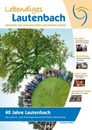 Sommer 2011 - Lebens- und Arbeitsgemeinschaften Lauterbach