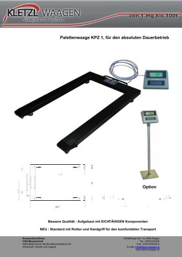 Datenblatt - Kletzl Waagen GmbH