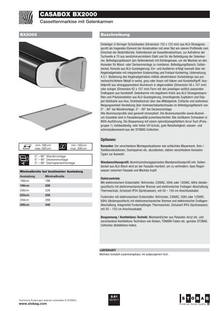 CASABOX BX2000 - Kastner-Sonnenschutz