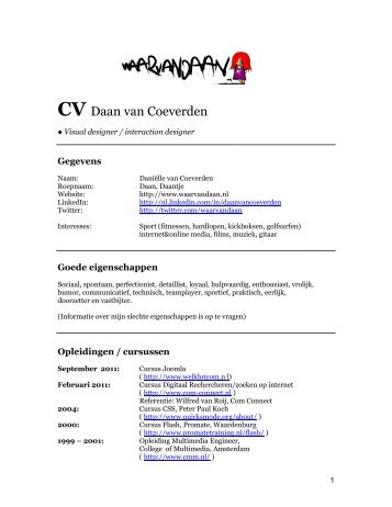 CV - Waarvandaan