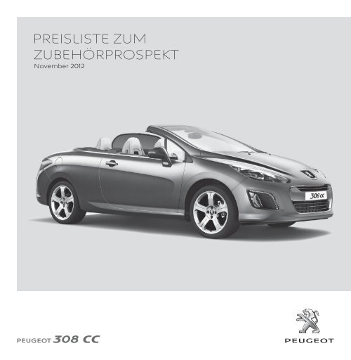 Zubehör-Preisliste - Service - Peugeot