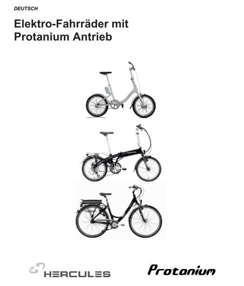 Elektro-Fahrräder mit Protanium Antrieb - Hercules