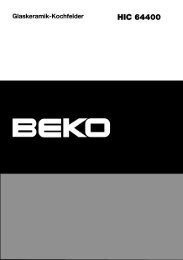 Bedienungsanleitung (PDF) - Beko