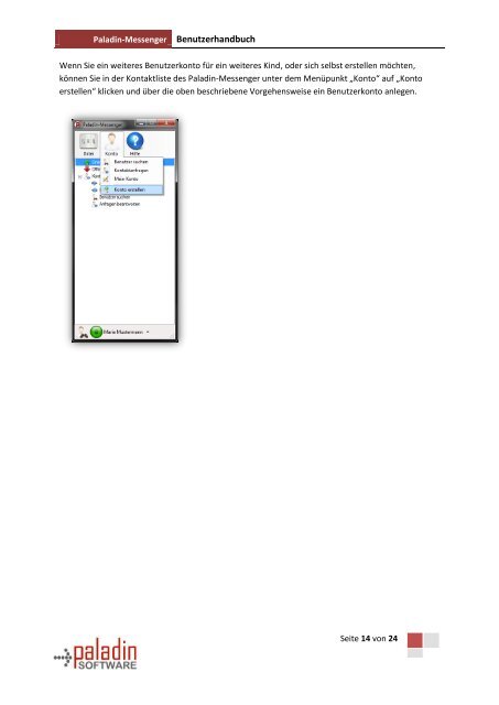 Benutzerhandbuch - Paladin-Messenger
