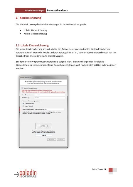 Benutzerhandbuch - Paladin-Messenger