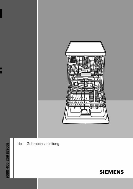 Gebrauchsanleitung Siemens Geschirrspüler - Elektroshop24