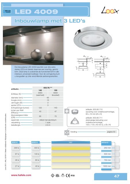 Verlichtingssysteem - Häfele e@sy link Online Catalogue