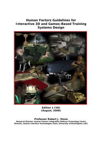 Human Factors Guidelines for Interactive 3D and Games-Based ...