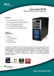 Acer Aspire M7300 Acer Consumer PCs