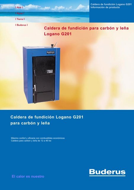 Caldera de fundición Logano G201 para carbón y leña Caldera de ...