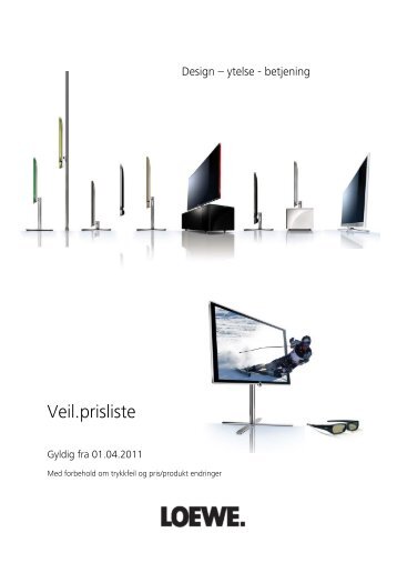 Loewe veil.prislister 1.april 2011 - Busk lyd og bilde