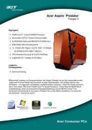 Acer Aspire Predator G7200 Acer Consumer PCs