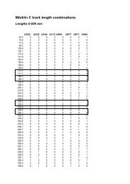 Märklin C track length combinations