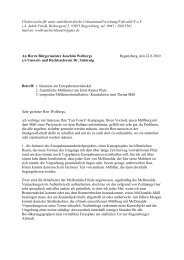 Brief an Bürgermeister Wolbergs zum Thema Mülleimerinstallation ...