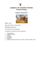 Spielplätze der Gemeinde Hünfelden Ortsteil Kirberg