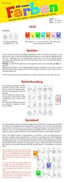 Download Spielanleitung von Alle meine Farben - Brettspiele-Report